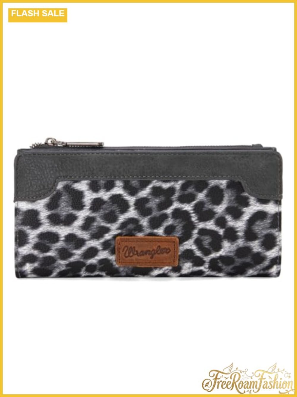 Minimalist Vegan Leather Wrangler Travel Wallet for Women Zip Clutch